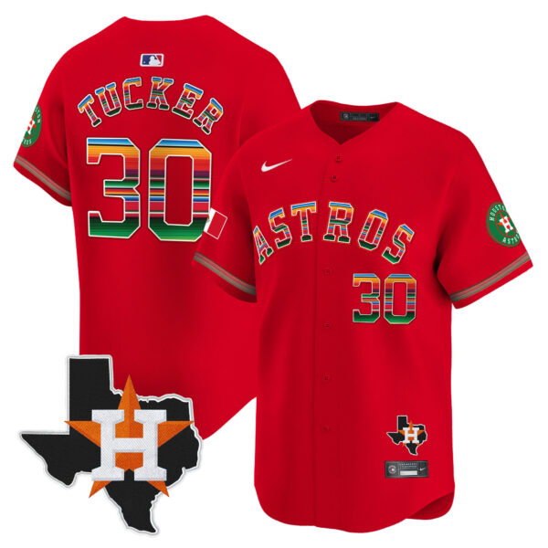 Youth's Astros Mexico Texas Patch Vapor Premier Limited Jersey - All Stitched - Image 38