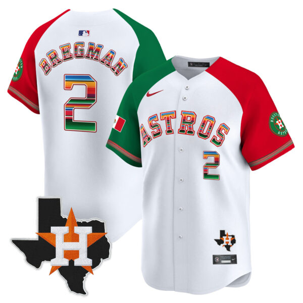 Youth's Astros Mexico Texas Patch Vapor Premier Limited Jersey - All Stitched - Image 42