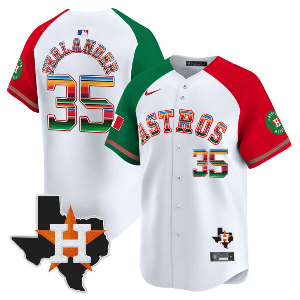 Youth's Astros Mexico Texas Patch Vapor Premier Limited Jersey - All Stitched - Image 44