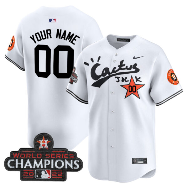 Houston Astros Cactus Jack Champions Patch Vapor Premier Limited Custom Jersey - All Stitched - Image 3