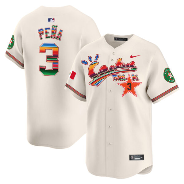 Men's Houston Astros Mexico Cactus Jack Vapor Premier Limited Jersey - All Stitched - Image 3