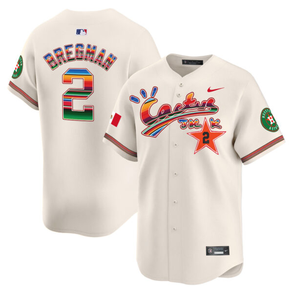 Men's Houston Astros Mexico Cactus Jack Vapor Premier Limited Jersey - All Stitched - Image 4