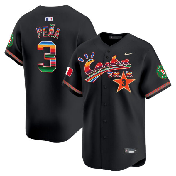 Men's Houston Astros Mexico Cactus Jack Vapor Premier Limited Jersey - All Stitched - Image 13