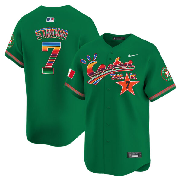 Men's Houston Astros Mexico Cactus Jack Vapor Premier Limited Jersey - All Stitched - Image 41