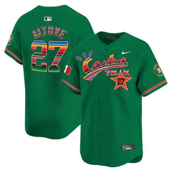 Men's Houston Astros Mexico Cactus Jack Vapor Premier Limited Jersey - All Stitched - Image 45
