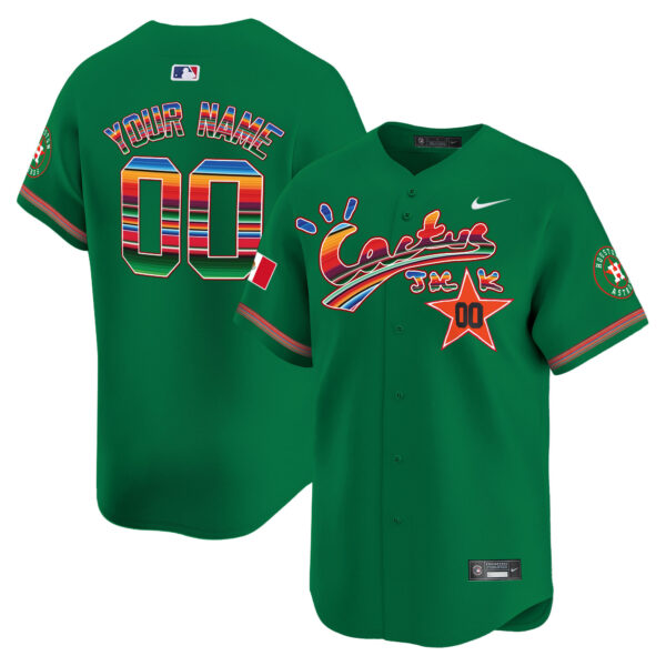 Houston Astros Mexico Cactus Jack Vapor Premier Limited Custom Jersey - All Stitched - Image 5