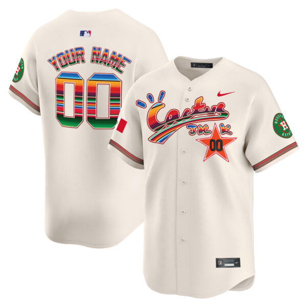 Houston Astros Mexico Cactus Jack Vapor Premier Limited Custom Jersey - All Stitched