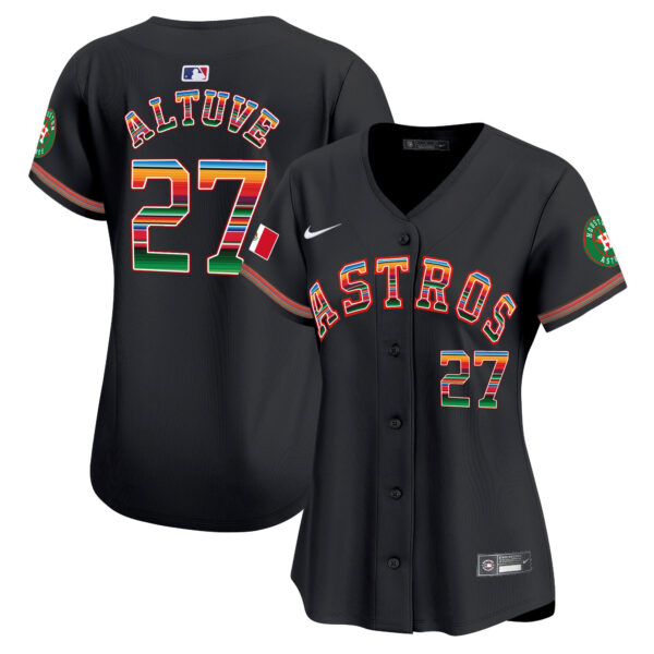 Women's Houston Astros Mexico Vapor Premier Limited Jersey - All Stitched - Image 11
