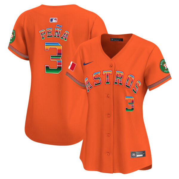 Women's Houston Astros Mexico Vapor Premier Limited Jersey - All Stitched - Image 17