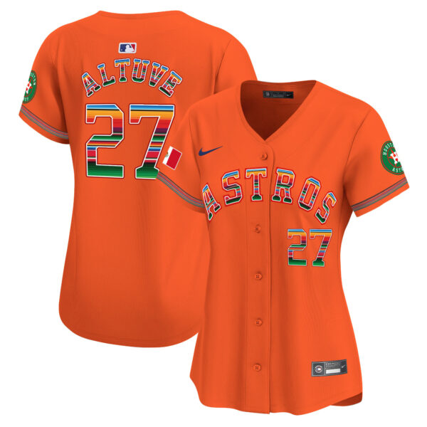 Women's Houston Astros Mexico Vapor Premier Limited Jersey - All Stitched - Image 19