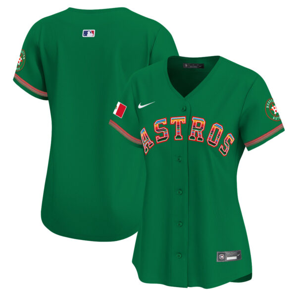 Women's Houston Astros Mexico Vapor Premier Limited Jersey - All Stitched - Image 32