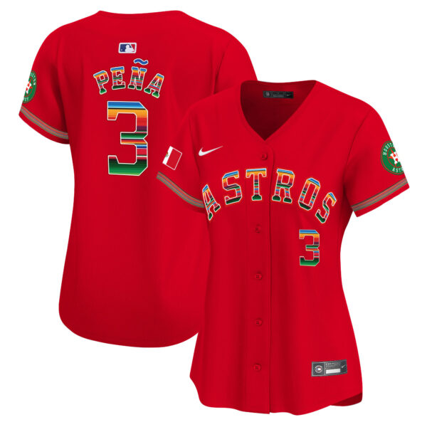 Women's Houston Astros Mexico Vapor Premier Limited Jersey - All Stitched - Image 33