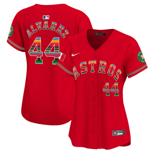 Women's Houston Astros Mexico Vapor Premier Limited Jersey - All Stitched - Image 36