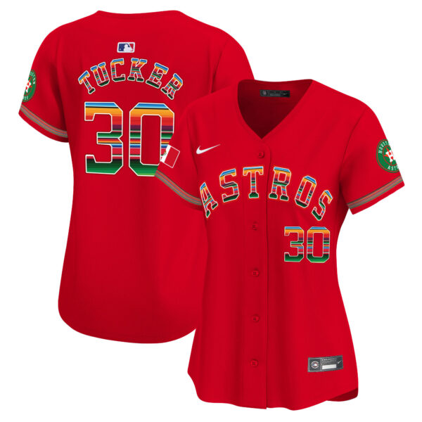 Women's Houston Astros Mexico Vapor Premier Limited Jersey - All Stitched - Image 38