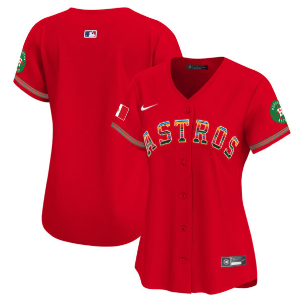 Women's Houston Astros Mexico Vapor Premier Limited Jersey - All Stitched - Image 40