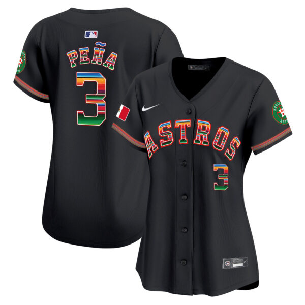Women's Houston Astros Mexico Vapor Premier Limited Jersey - All Stitched - Image 9