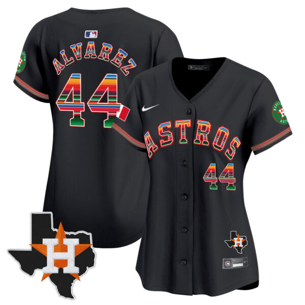 Women's Astros Mexico Texas Patch Vapor Premier Limited Jersey - All Stitched - Image 4