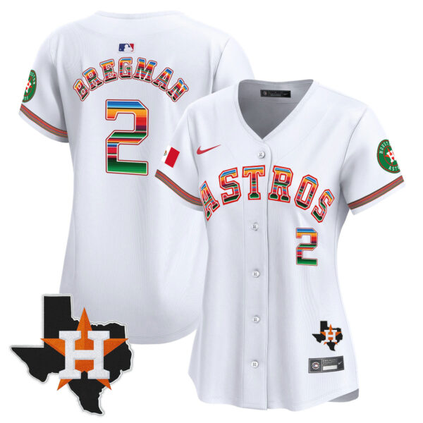 Women's Astros Mexico Texas Patch Vapor Premier Limited Jersey - All Stitched - Image 10