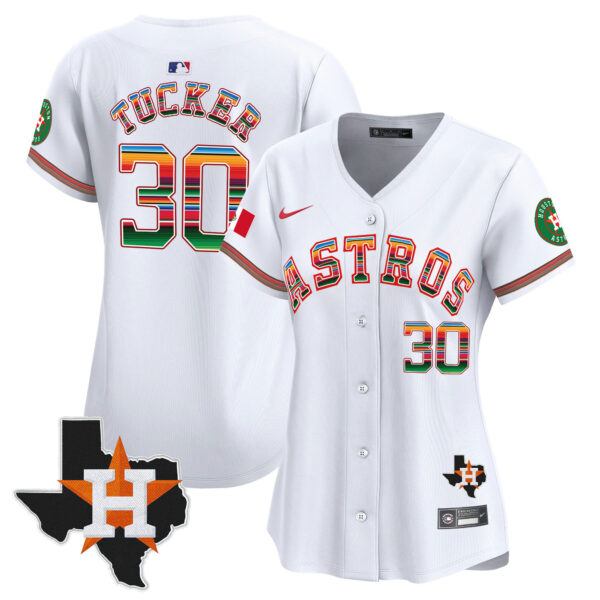 Women's Astros Mexico Texas Patch Vapor Premier Limited Jersey - All Stitched - Image 14