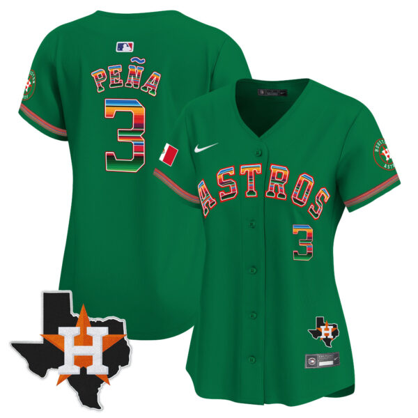 Women's Astros Mexico Texas Patch Vapor Premier Limited Jersey - All Stitched - Image 25