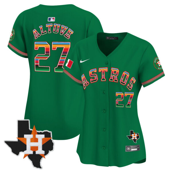 Women's Astros Mexico Texas Patch Vapor Premier Limited Jersey - All Stitched - Image 27
