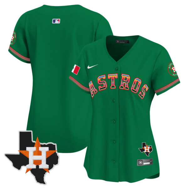 Women's Astros Mexico Texas Patch Vapor Premier Limited Jersey - All Stitched - Image 32