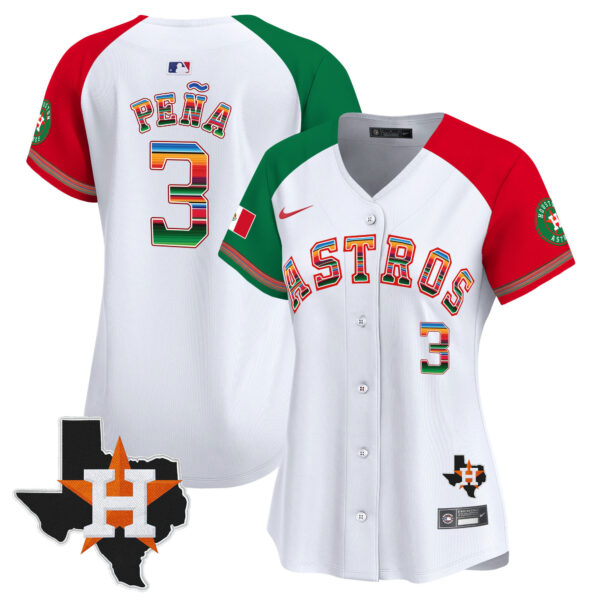Women's Astros Mexico Texas Patch Vapor Premier Limited Jersey - All Stitched - Image 41
