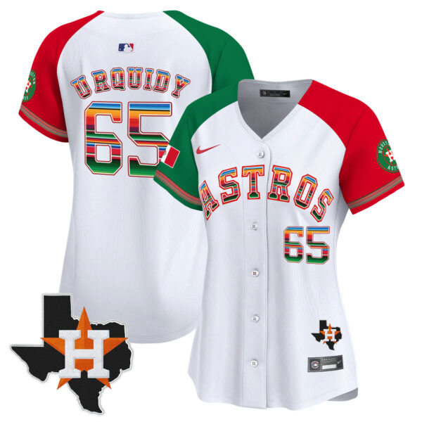 Women's Astros Mexico Texas Patch Vapor Premier Limited Jersey - All Stitched - Image 47