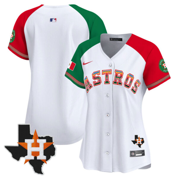 Women's Astros Mexico Texas Patch Vapor Premier Limited Jersey - All Stitched - Image 48