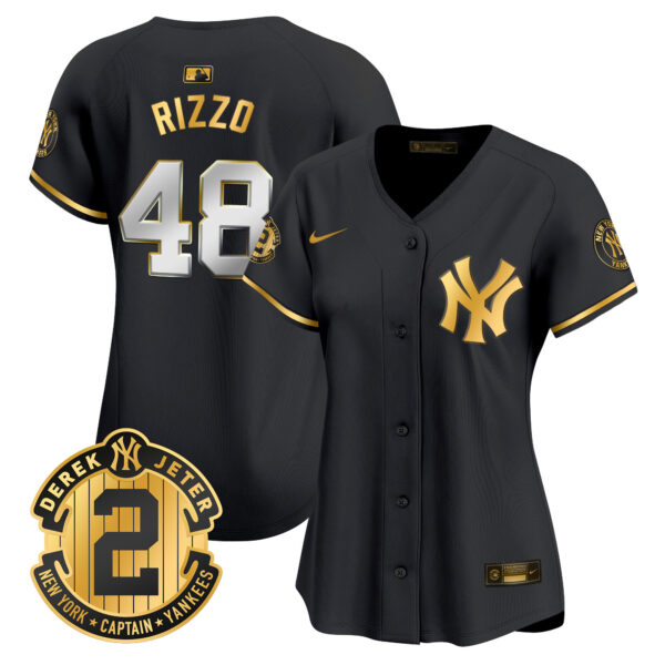 Women's New York Yankees Derek Jeter Patch Vapor Premier Limited Jersey - All Stitched - Image 7