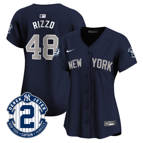 Women's New York Yankees Derek Jeter Patch Vapor Premier Limited Jersey - All Stitched - Image 39