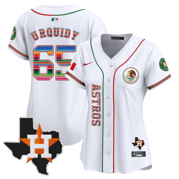 Women's Houston Astros Mexico Vapor Premier Limited Jersey V4 - All Stitched - Image 7
