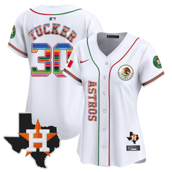 Women's Houston Astros Mexico Vapor Premier Limited Jersey V4 - All Stitched - Image 6