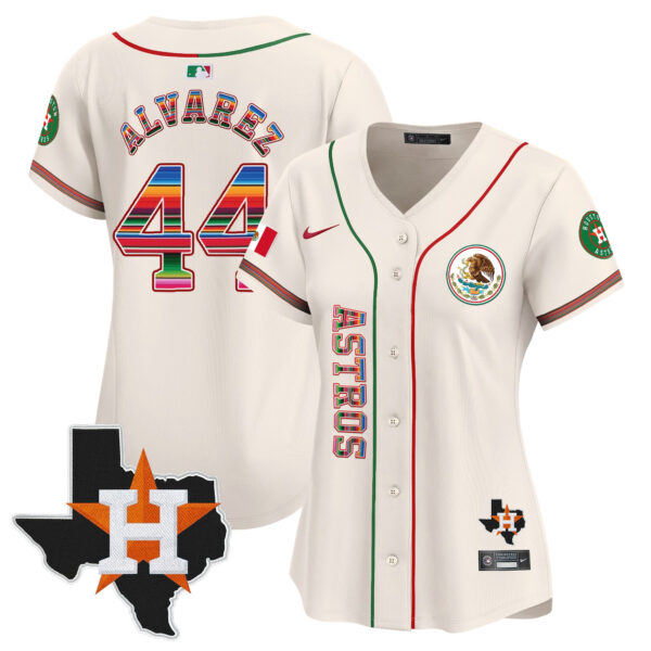 Women's Houston Astros Mexico Vapor Premier Limited Jersey V4 - All Stitched - Image 21