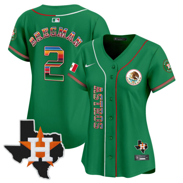 Women's Houston Astros Mexico Vapor Premier Limited Jersey V4 - All Stitched - Image 26