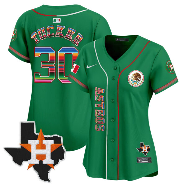 Women's Houston Astros Mexico Vapor Premier Limited Jersey V4 - All Stitched - Image 30