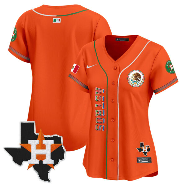 Women's Houston Astros Mexico Vapor Premier Limited Jersey V4 - All Stitched - Image 40