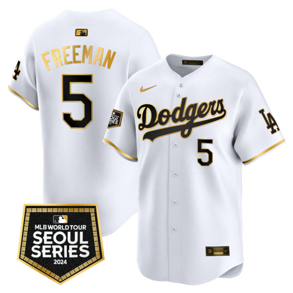 Men's Dodgers 2024 World Tour Seoul Series Patch Vapor Premier Limited Jersey - All Stitched - Image 12
