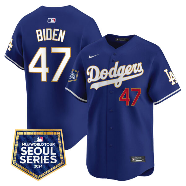 Men's Dodgers 2024 World Tour Seoul Series Patch Vapor Premier Limited Jersey - All Stitched - Image 39