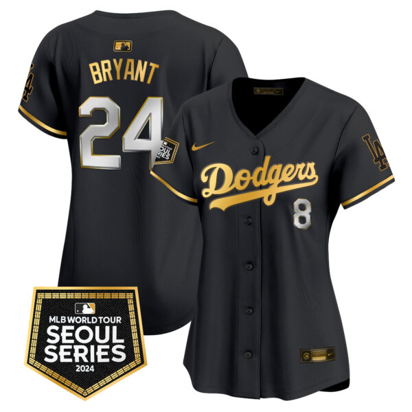 Women's Dodgers 2024 World Tour Seoul Series Patch Vapor Premier Limited Jersey - All Stitched - Image 4