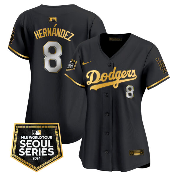Women's Dodgers 2024 World Tour Seoul Series Patch Vapor Premier Limited Jersey - All Stitched - Image 6