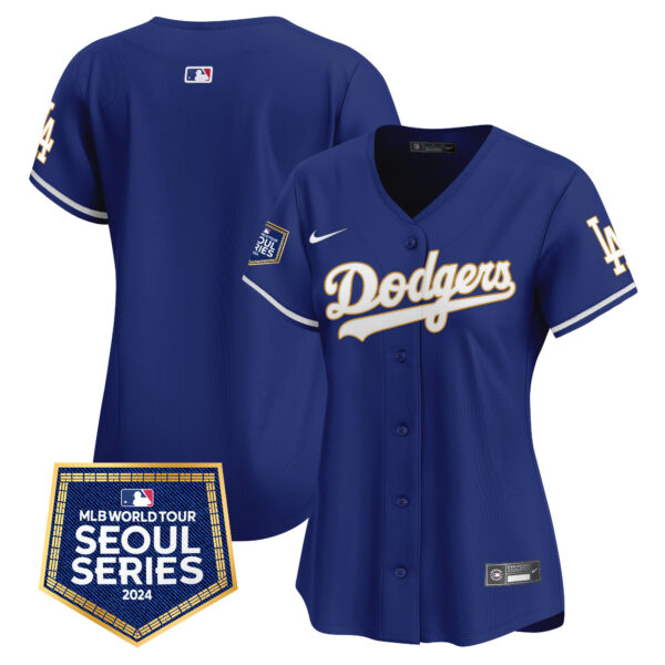 Women's Dodgers 2024 World Tour Seoul Series Patch Vapor Premier Limited Jersey - All Stitched - Image 40