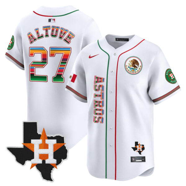 Men's Houston Astros Mexico Vapor Premier Limited Jersey V4 - All Stitched - Image 3