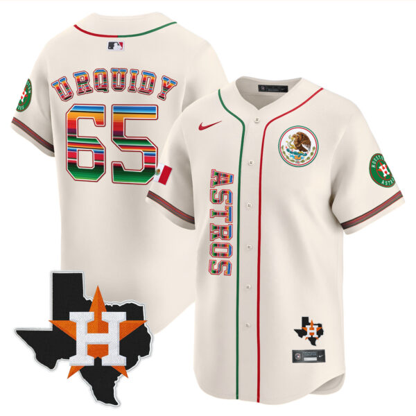 Men's Houston Astros Mexico Vapor Premier Limited Jersey V4 - All Stitched - Image 23