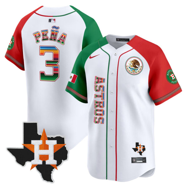 Men's Houston Astros Mexico Vapor Premier Limited Jersey V4 - All Stitched - Image 41