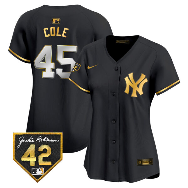 Women's New York Yankees 2024 Jackie Robinson Patch Vapor Premier Limited Jersey - All Stitched - Image 5