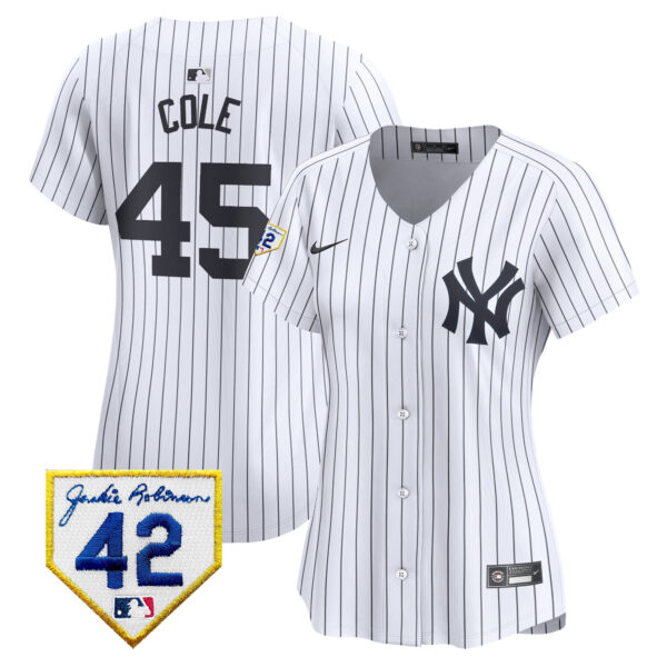 Women's New York Yankees 2024 Jackie Robinson Patch Vapor Premier Limited Jersey - All Stitched - Image 21