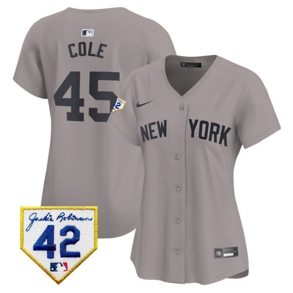 Women's New York Yankees 2024 Jackie Robinson Patch Vapor Premier Limited Jersey - All Stitched - Image 29