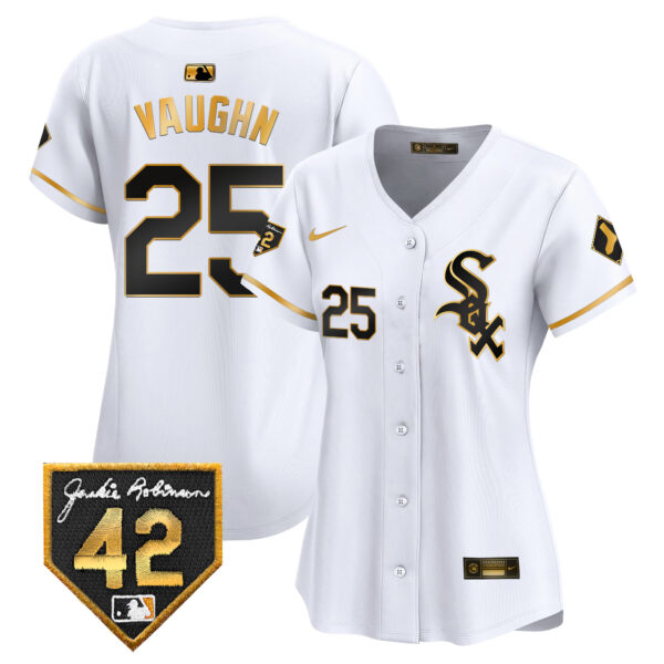 Women's Chicago White Sox 2024 Jackie Robinson Patch Vapor Premier Limited Jersey - All Stitched - Image 11