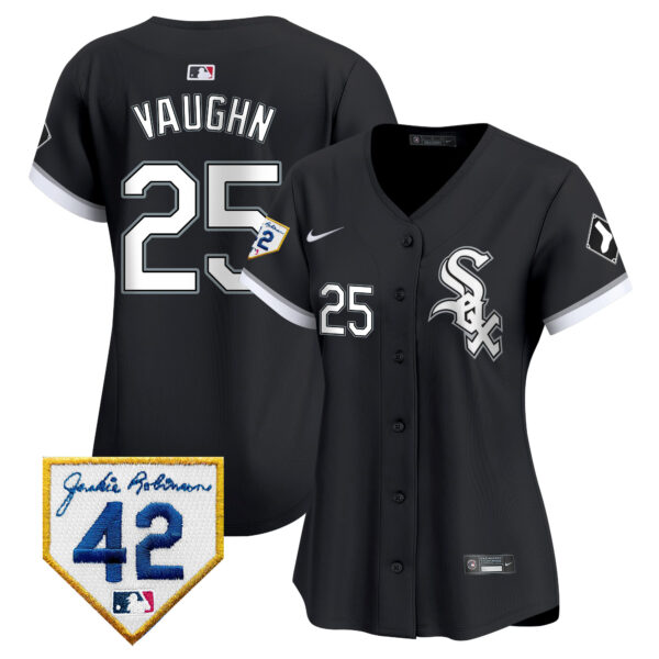 Women's Chicago White Sox 2024 Jackie Robinson Patch Vapor Premier Limited Jersey - All Stitched - Image 25